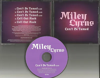 MILEY CYRUS Can’t Be Tamed REPEATS 3 TIMES PROMO DJ CD Single 2010 USA MINT • $14.99