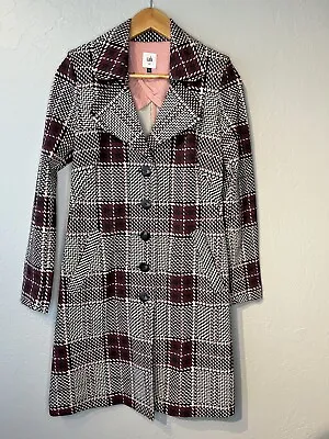 CABI 3370 Sovereign Jacket Plaid Trench Coat Women's Extra Small * No Belt* New • $35.99
