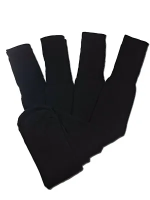 4 Pairs Mens Black Tube Socks Big And Tall Extra Long Thick Cotton - 28 Inches • $15.95