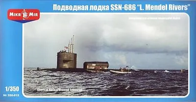 Mikro Mir 350-015 - 1/350 U.S. Nuclear-powered Submarine Ssn-686  Mendel Rivers  • $30.99
