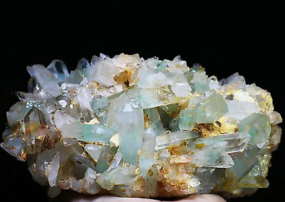 5.12lb NATURAL Green Ghost Pyramid Quartz Crystal Cluster Point Mineral Specime • $719.99