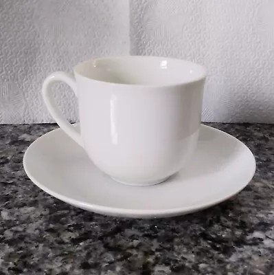 Vintage Demitasse Cup + Saucer Holiday Made In Germany White Rare MCM Design • $10.95