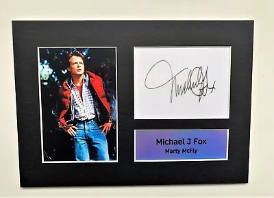 Michael J Fox As Marty McFly A4 Autographed Display • £16.99