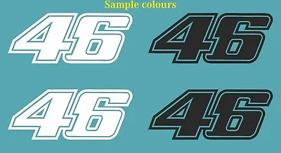 2 X ROSSI 46 Decal Graphic Sticker Bike Valentino 140mm X 57mm Logo  • £4