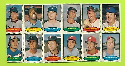 Uncut Panel Yastrzemski Brooks Robinson Hof 1974 Topps Stamps Carl Yaz *tphlc-g1 • $41.97