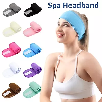 Women Adjustable Towel Hair Wrap Head Band Makeup Shower Cap Spa Beauty Hairband • $7.49