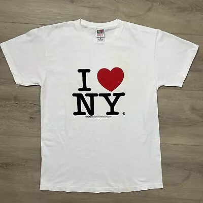 Vintage 90s I Love NY New York City T Shirt Size Medium 1996 NYC Tee • $24.90