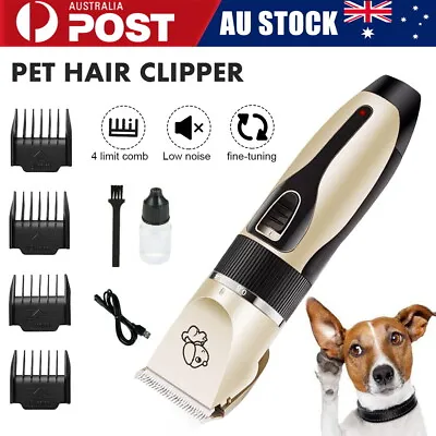 Cat Dog Pet Clippers Hair Electric Clipper Grooming Trimmer Shaver Cordless Kit • $15.85