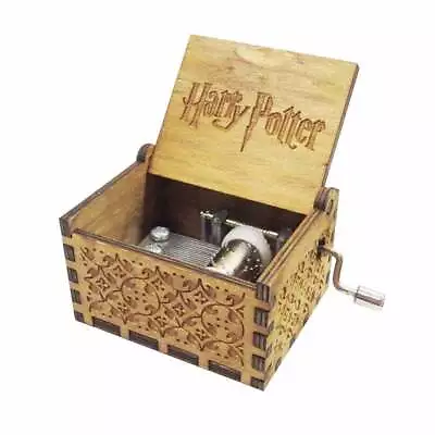 Harry Potter Music Box Engraved Wooden Hand Cranked Interesting Toys Kid • $14.69