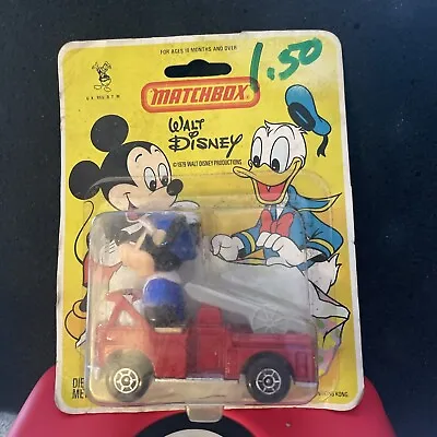Matchbox 1979 Lesney Walt Disney Mickey Mouse Fire Truck Engine Vintage WD 1 New • $8.99