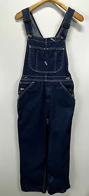 Vintage Sears & Roebuck Co. Denim Overalls Bibs Jeans 30x30 GUC Dark Wash Adjust • $49.99