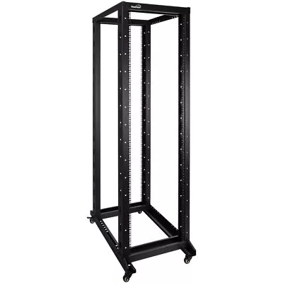 4-Post Adjustable Open Frame Server Rack IT Network Relay IT 42U 1000mm Casters • $319.99