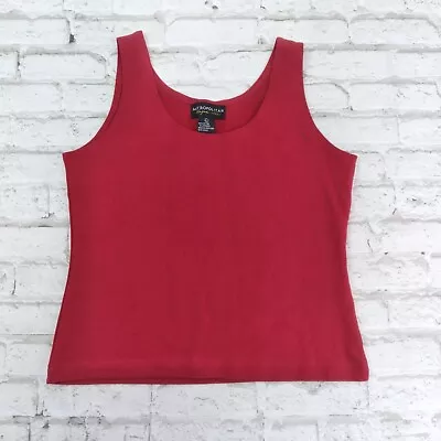 Metropolitan New York Top Womens Large Red Sleeveless Scoop Cropped Vintage 90s • $25