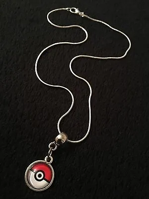 £4.95 • Buy Pokemon Go Pokeball Necklace Pendant Charm Pikachu Valor Mystic Instinct Kids