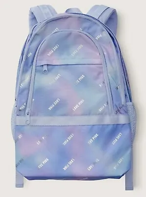 Victoria’s Secret Pink Collegiate Backpack Arctic Ice Blue Tie Dye New • $39.99