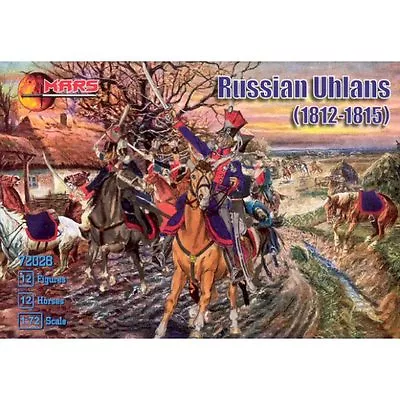 Mars 72028 Russian Uhlans 1812-1815 1/72 Plastic Scale Model Napoleonic Figures • £9.95