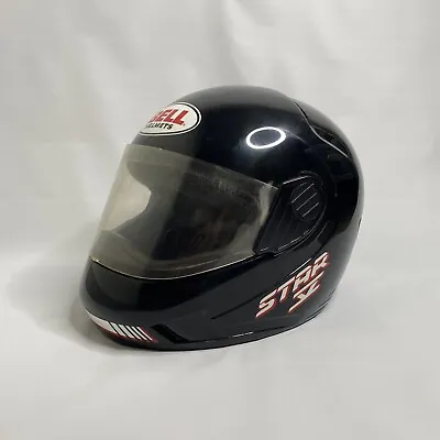 Vintage Bell Star V5 Full Face Motorcycle Helmet Red Black Small DOT • $80