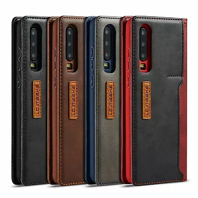 For Huawei P30 Pro P20 Lite Mate20 Pro Magnetic Leather Wallet Phone Case Cover • £6.99