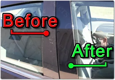 $43.99 • Buy BLACK Pillar Posts For Ford Flex 09-19 8pc Set Door Cover Piano Window Trim