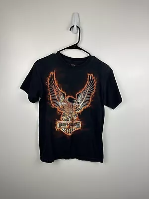 Vintage Harley Davidson Motorcycles Eagle T-Shirt Size Small Illinois • $15