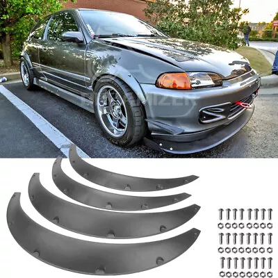 For Honda Civic EG FG Flexible 3.5  Fender Flares Extra Wide Body Wheel Arches • $69.15