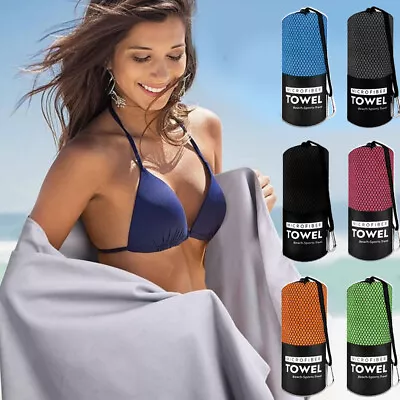 Microfiber Towel Absorbent Quick Dry For Sports Gym Beach Swim Travel Camping US • $14.49