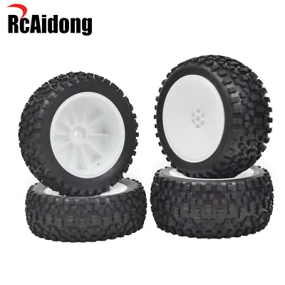 1/10 Scale RC Rubber Tires W/ Hex 12mm Wheels Rims For RC On-Road Buggy Car • $26.98