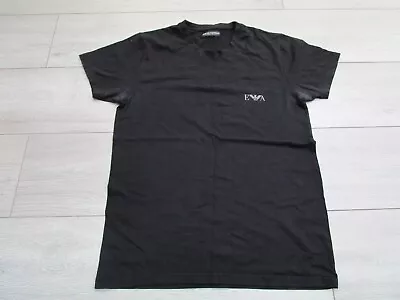 Emporio Armani Mens T Shirt Size Medium Black Muscle Fit Elastane • £3.50