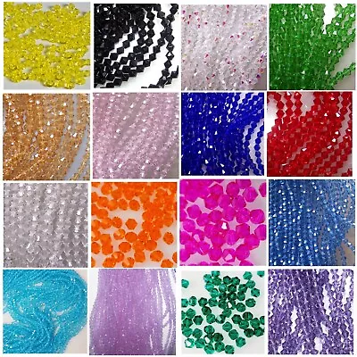 4mm Crystal Bicone Beads 8g Approx 120pc For Crystal Suncatcher Craft Jewellery • $4.95