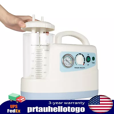 Emergency Medical Portable Aspirator Vacuum Phlegm Unit Mucus Suction Machine 🔥 • $168