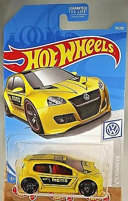 2019 Hot Wheels #19 Volkswagen VOLKSWAGEN GOLF GTI Yellow Variant - Momo Tampo • $7.40