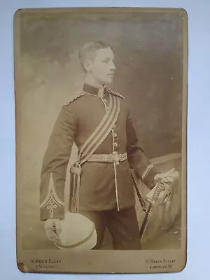 Military 1901 Cabinet Card Young Man Uniform Pith Helmet Alfred Ellis & Walery • $18.95