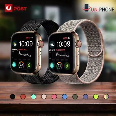 $6.43 • Buy Sport Nylon Woven Loop Strap Band For Apple Watch Series 8 Ultra 7 SE 6 5 4 3 2