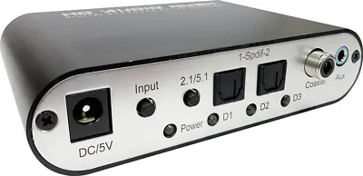 Digital 5.1 Surround Sound Audio Decoder W/ Multiple Digital Analog Audio Inputs • $38