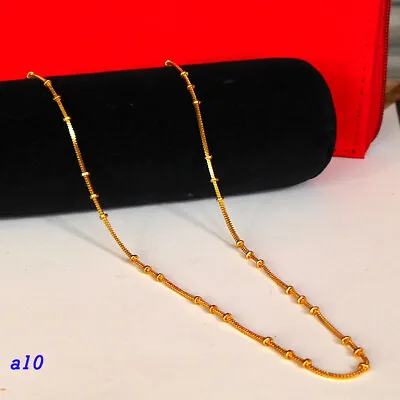 Real Looking 22 Ct Gold Plated Chain - Necklace Party Wear Kapa Indian Jewelry • £14.99