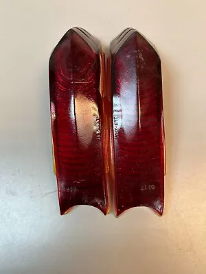 1949 1950 Mercury Red Glass Stop Tail Lamp Lynx Eye Lens Pair Lights Right Left • $79.99