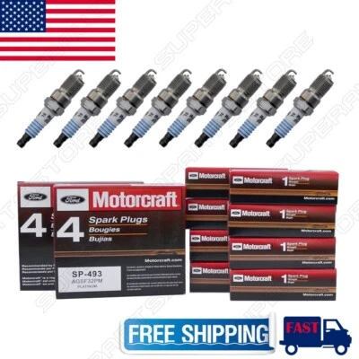 $22.99 • Buy NEW 8PCS Motorcraft SP-493 Platinum SPARK PLUGS AGSF32PM For Ford 4.6L 5.4 V8 US