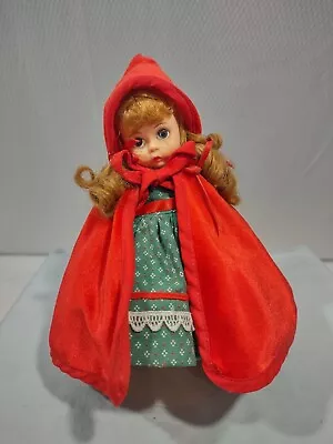 Vintage Doll Madame Alexander Little Red Riding Hood W/Stand 7.5  Missing 1 Shoe • $10