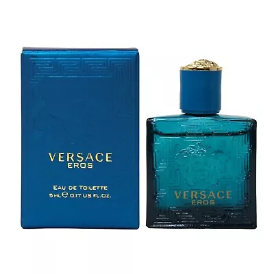 Versace Eros Cologne By Versace Mini EDT 0.17 Oz 5 Ml For Men New In Box • $23.95