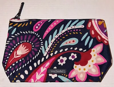 Vera Bradley Lighten Up Large Cosmetic Bag PAINTED PAISLEY Travel Zip Case • $21.99