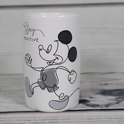 £3.99 • Buy New Mickey Mouse Tumbler Toothbrush Holder  Stay Positive  Ceramic Disney