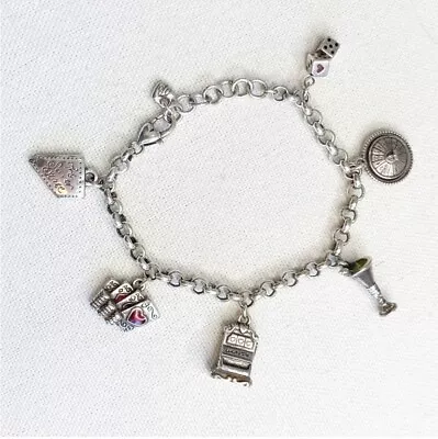 Brighton Nevada State Las Vegas Charm Bracelet With Pouch • $24.95