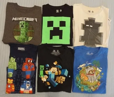 Minecraft Long And Short Sleeve Shirts Lot Mojang Jinx Marvel Size Youth XL • $18