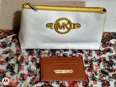 MICHAEL KORS POUCH ZIP TOP COSMETIC CASE & Card Case • $69.95