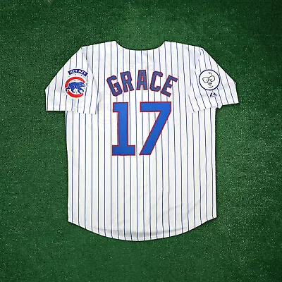 Mark Grace 1998 Chicago Cubs Men's Home White Jersey W/  Harry Caray  Patch • $129.99