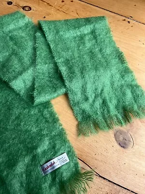 Cushendale Mohair Wool Scarf Ireland Green Scarf Shawl 68”x9 • $17.95