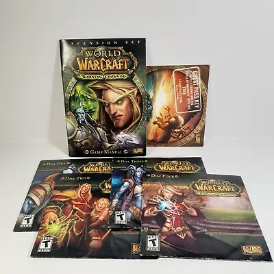 World Of WarCraft The Burning Crusade PC Game Expansion +Code 4 Discs GC NO BOX  • $17.50