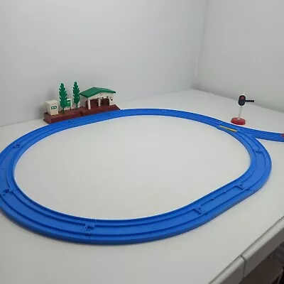 Thomas The Tank & Friends Tomy Round Blue Track With Wellsworth Station & Signal • $32.90