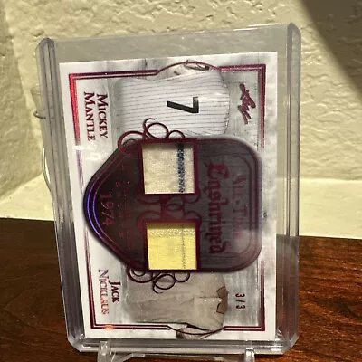 2018 Leaf In The Game Used Mickey Mantle/Jack Nicklaus /3 • $220