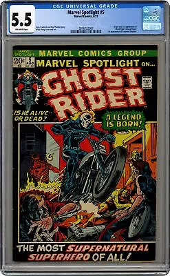 Marvel Spotlight #5 CGC 5.5 1972 3816722007 1st App. And Origin Ghost Rider • $2450